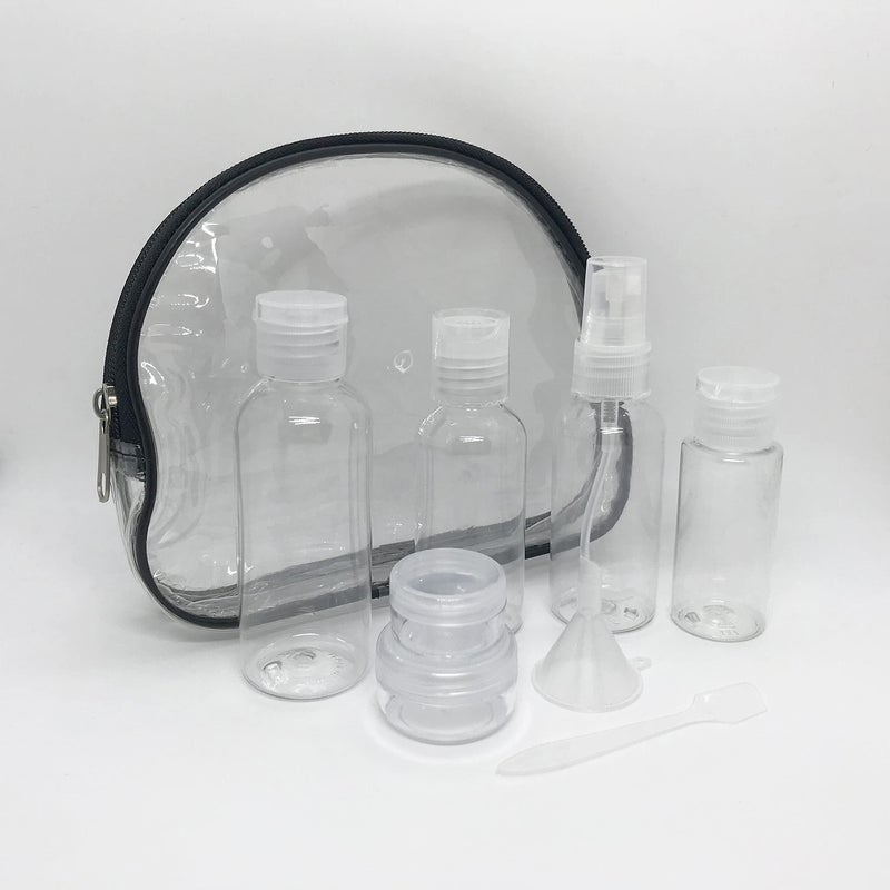JADEWELL 4 Pack Travel Bottles Set with Zipper Bag Containers for Toiletries Shampoo Conditioner Lotion Body Wash Liquid Leak-Proof Carry-on for Airplane - Image 3